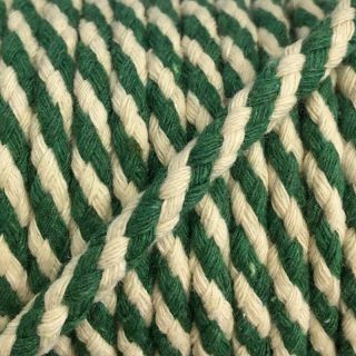 Cotton cord 5 mm green ecru