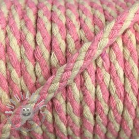 Cordino di cotone 5 mm light pink ecru