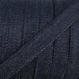 Cotton cord flat 15 mm Denim navy