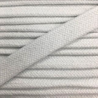 Cotton cord flat 17 mm white