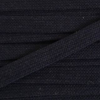 Cotton cord flat 17 mm black