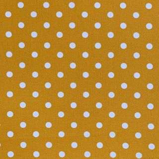 Cotton fabric Dots ochre