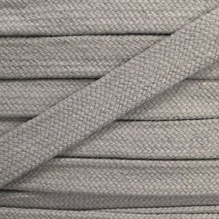 Cotton cord flat 17 mm light grey