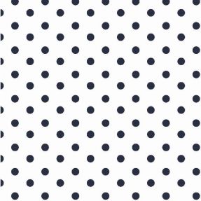 Cotton fabric  Dots white/navy