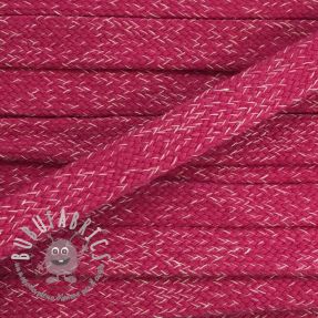 Cordino di cotone piatto 15 mm melange fuchsia