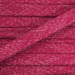 Cotton cord flat 20 mm melange fuchsia