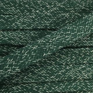 Cotton cord flat 20 mm melange green