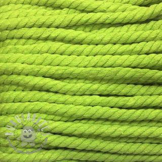 Cordino di cotone ritorto 12 mm lime