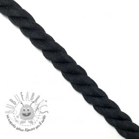 Cordino di cotone ritorto 2,5 cm black