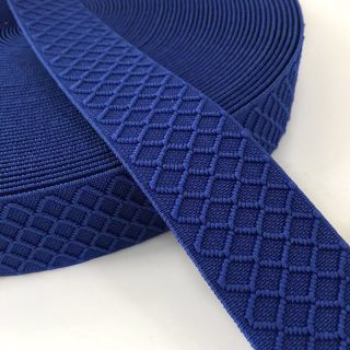 Elastic 4 cm Rhombus blue