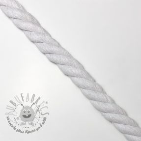 Cordino di cotone ritorto 2,5 cm white