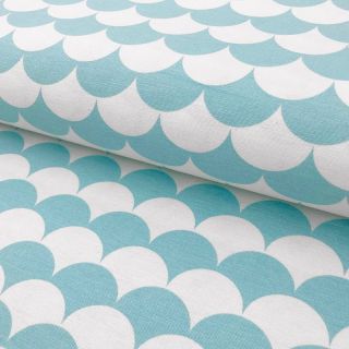 Decoration fabric Scales pastel blue