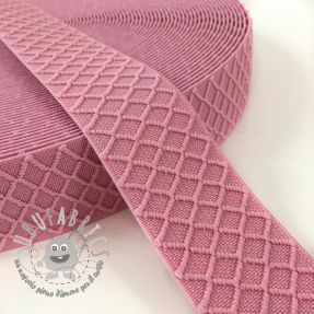 Elastico liscio 4 cm Rhombus light pink