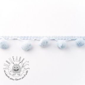 Bordatura con pompon SMALL light blue