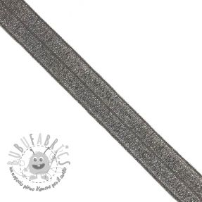 Elastico per bordatura glitter 20 mm anthracite