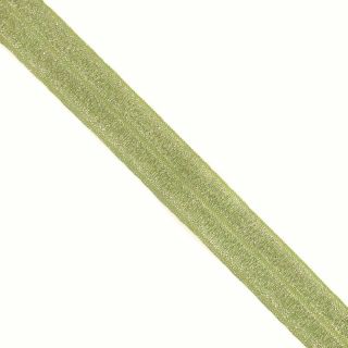 Bias binding elastic glitter 20 mm lime