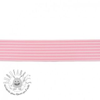 Elastico liscio 4 cm Stripe light pink