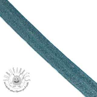 Elastico per bordatura glitter 20 mm petrol