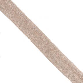 Bias binding elastic glitter 20 mm salmon