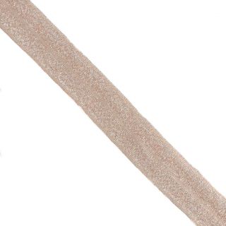 Bias binding elastic glitter 20 mm salmon