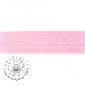 Elastico liscio 5 cm glitter rose