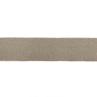 Elastic 5 cm glitter taupe