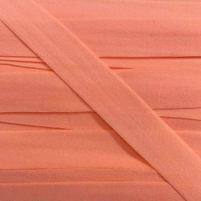 Bias binding elastic matt 20 mm apricot