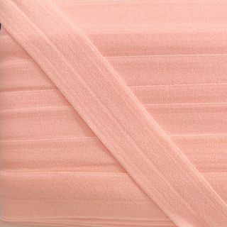 Bias binding elastic matt 20 mm light apricot