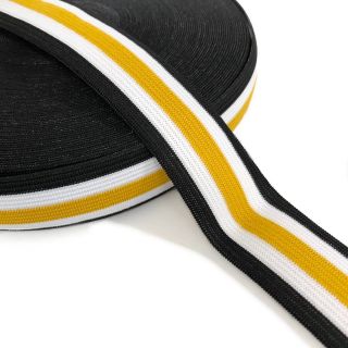 Elastic 3 cm Side stripe ochre