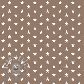 Tessuto di cotone Petit stars taupe