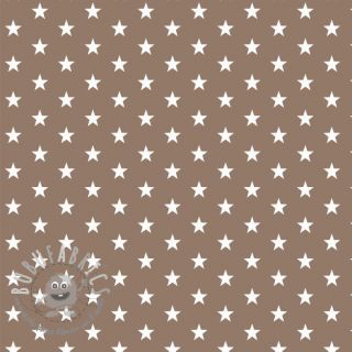 Tessuto di cotone Petit stars taupe