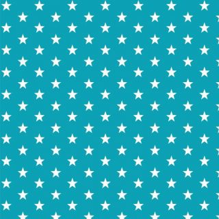 Cotton fabric Petit stars turqouise