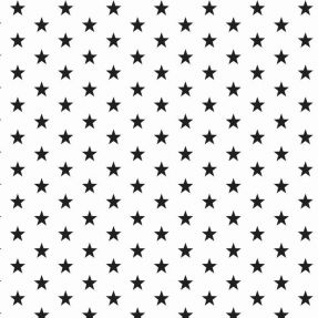 Cotton fabric Petit stars white/black