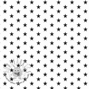 Tessuto di cotone Petit stars white/black