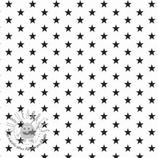 Tessuto di cotone Petit stars white/black