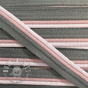 Passamaneria in cotone Trio grey/rose