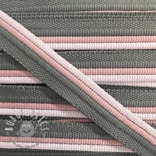 Passamaneria in cotone Trio grey/rose