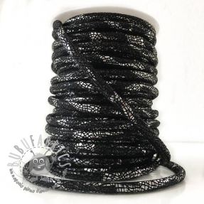 Cordoncino in tessuto scamosciato Glitter black