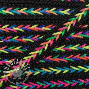 Cordoncino intrecciato in poliestere NEON black