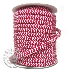 Cordoncino intrecciato in poliestere ZIG ZAG red