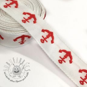 Nastro Anchor white/red