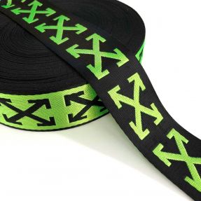 Webbing 3,5 cm Cross lime