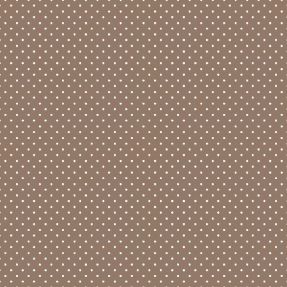 Cotton fabric Petit dots taupe