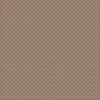 Cotton fabric Petit dots taupe