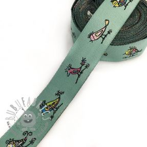 Nastro Birds dark mint