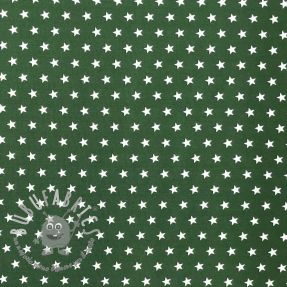 Tessuto di cotone Petit stars dark green