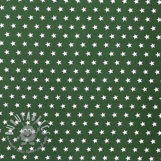 Tessuto di cotone Petit stars dark green