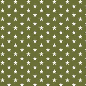 Cotton fabric Petit stars green