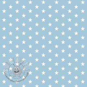 Tessuto di cotone Petit stars light blue