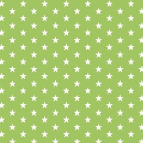 Cotton fabric Petit stars lime